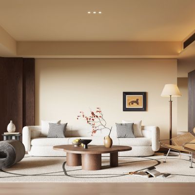 现代中古风客厅