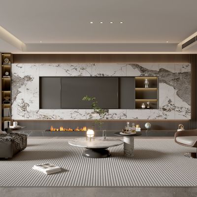 现代家居客厅 电视背景墙 简约客厅 现代茶几组合 沙发 电视柜 极简客厅