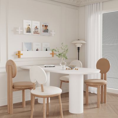 法式奶油风餐桌椅组合