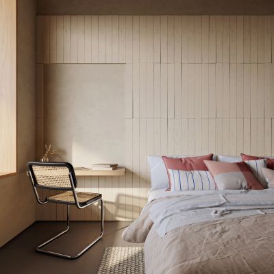 现代侘寂风民宿客房