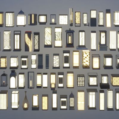 中式景观灯3D模型