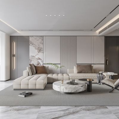 简约，现代平层，CAD施工图