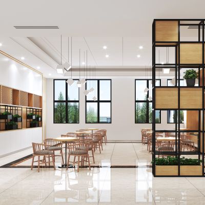 公司茶水休息室，卡座桌椅，北欧休闲桌椅，铁木装饰架