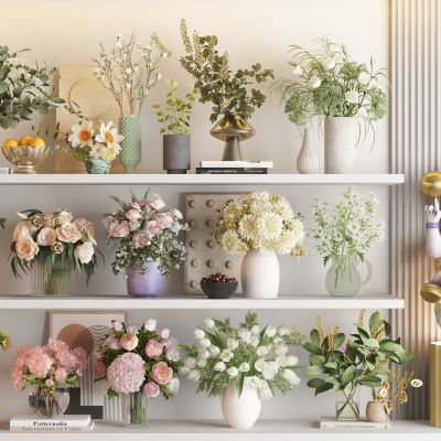 现代花瓶花卉组合