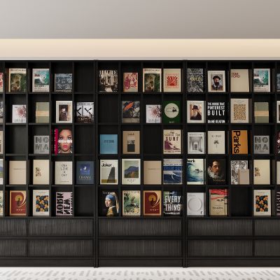 现代书柜 书籍 展示柜 开放式书柜