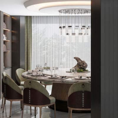 现代餐厅包间 包厢 餐厅