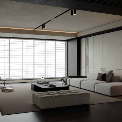 现代暗黑风客厅