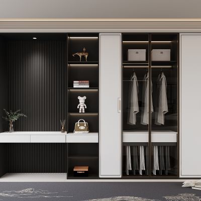 现代衣柜  现代衣帽间衣柜 服饰包包 衣服 箱包