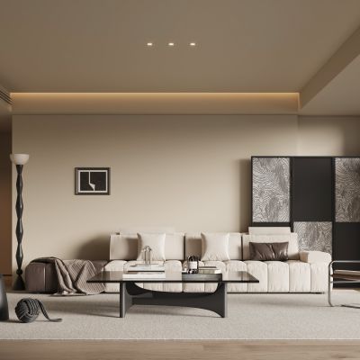 现代中古风客厅