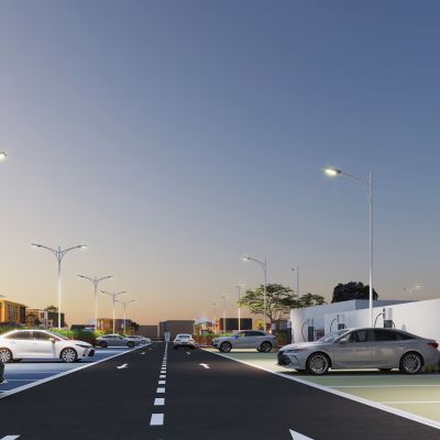 户外停车场充电站充电桩