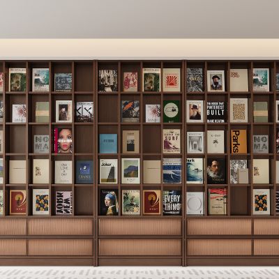 现代书柜 书籍 展示柜 开放式书柜