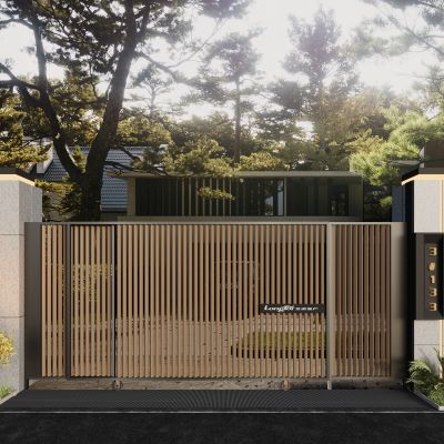 现代庭院门 大门 花园门 入户门 铁艺门 铁门 别墅庭院门