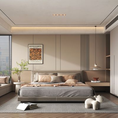 现代奶油风卧室