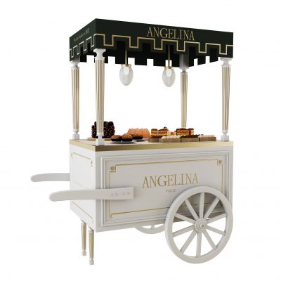 蛋糕车摊位小推车