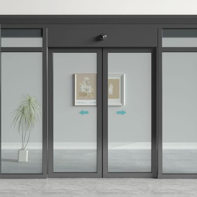 现代电动门感应门