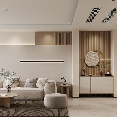 现代客餐厅，奶油风客餐厅，客餐厅