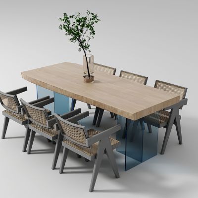 现代餐桌椅组合