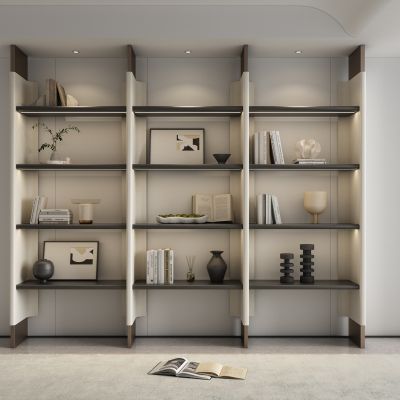 现代书架 装饰架 展示架 玄关架 饰品摆件 书籍 挂画