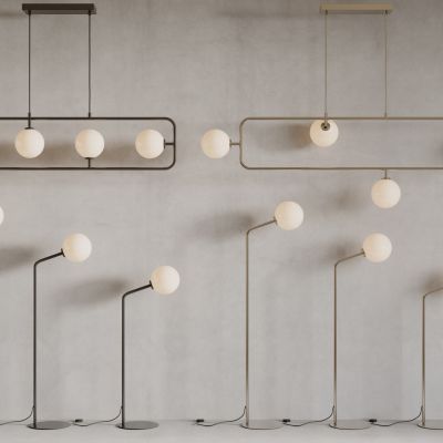 现在灯具组合 吊灯 壁灯 落地灯 台灯