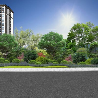 2d景观植物居住区景观树乔木灌木地被花卉观赏草红枫碧桃榉树黄杨球景观草麦冬鼠尾草