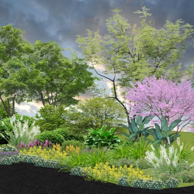 2d景观植物景观树乔木灌木地被花卉观赏草红枫碧桃榉树黄杨球鼠尾草植物组团花镜