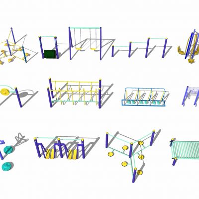 现代精品健身器材活动器械户外健身器械组合小区健身器公园老年健身儿童游乐设施椭圆仪牵引器单杠