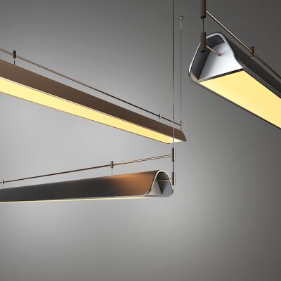 现代餐厅长条形吊灯