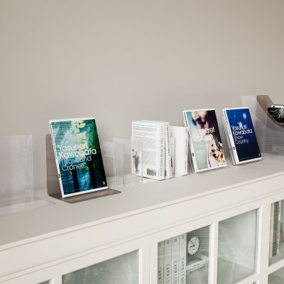 现代亚克力书立架