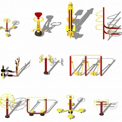 现代精品健身器材活动器械户外健身器械组合小区健身器公园老年康体健身儿童游乐设施椭圆仪牵引器