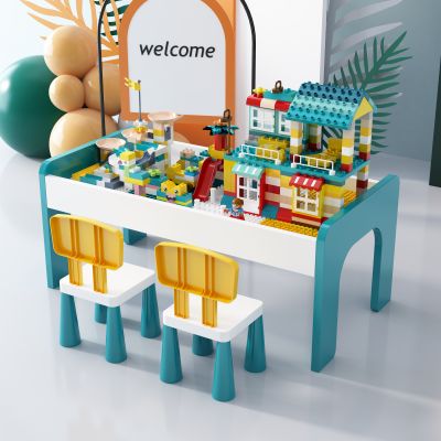 儿童积木桌桌椅组合3D模型