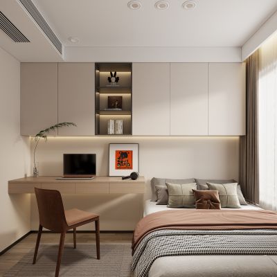 现代榻榻米，榻榻米书房，小孩房