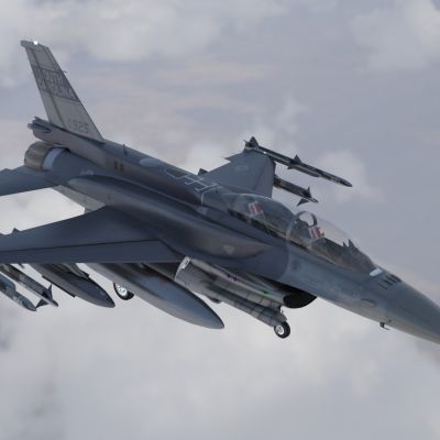 F16战斗机4喷气式多用途战斗机战隼带驾驶室控制台