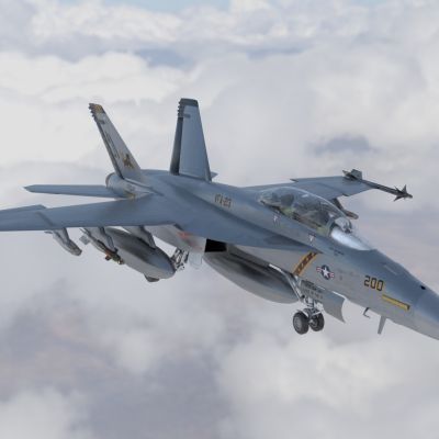 F18战斗机舰载战斗攻击机带驾驶舱控制台机舱可开关门