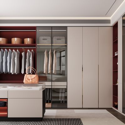 现代衣柜  现代衣帽间衣柜 服饰包包 衣服 箱包