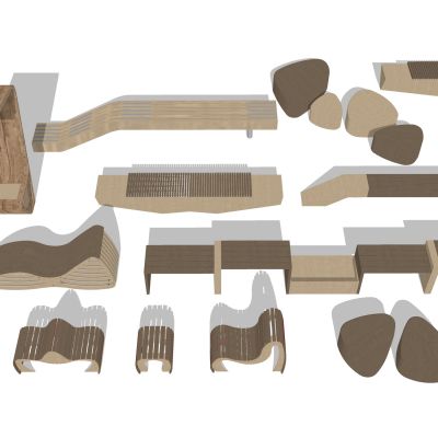 现代景观座椅户外景观坐凳公共座椅异形景观座椅创意弧形座椅商业座椅桌椅组合原木座椅商业外摆