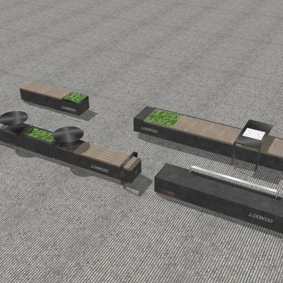 现代景观座椅异形座椅户外创意座椅移动花箱树池座椅组合商业景观座椅弧形座椅