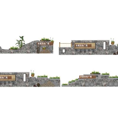 乡村石头围墙毛石挡墙景墙文化墙景观小品新农村围墙文化石景墙石头墙碎拼墙拼花墙冰裂纹山石自然石景墙