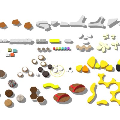 现代景观座椅异形座椅户外创意彩色座椅移动花箱树池座椅组合商业景观座椅弧形座椅