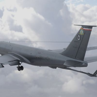 KC135空中加油机大型空中加油机带内饰机舱门可开关