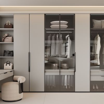 现代衣柜 梳妆台 现代衣帽间衣柜 服饰包包 衣服 箱包