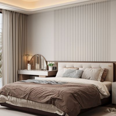 现代家居卧室 双人床 主卧 饰品摆件