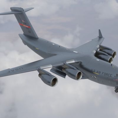 C17运输机环球霸王大型战略战术运输机带驾驶舱控制台机舱门可开关