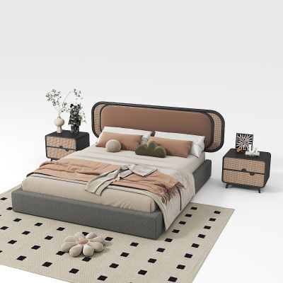 法式复古双人床组合