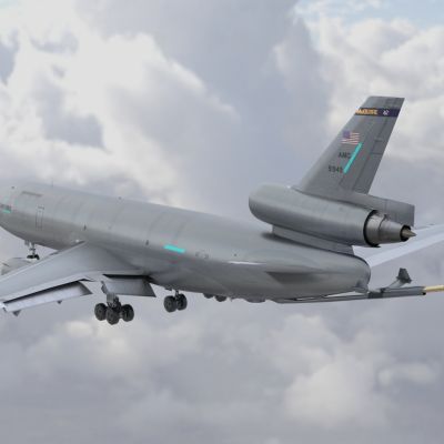 KC10空中加油机带内饰机舱门可开