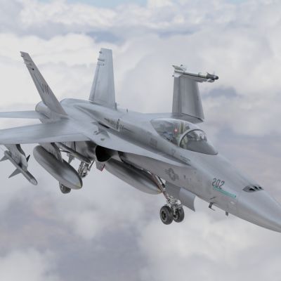 FA18战斗攻击机大黄蜂舰载战斗攻击机带内饰门可开关