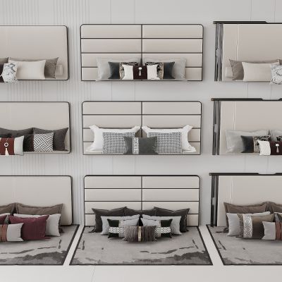 现代床头靠背 床靠背 靠背软包 抱枕