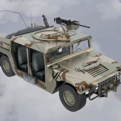 军用悍马战地车带内饰