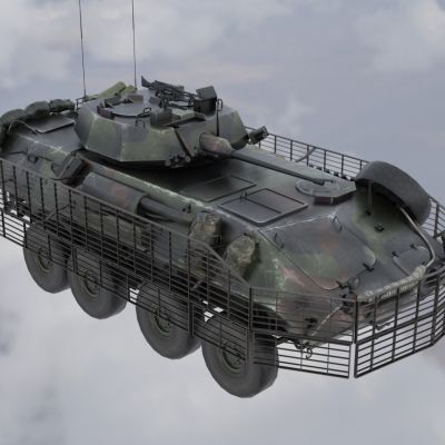 老美LAV25步兵战车武器装备带内饰舱门可开关