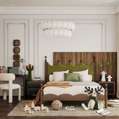 法式中古风卧室儿童房