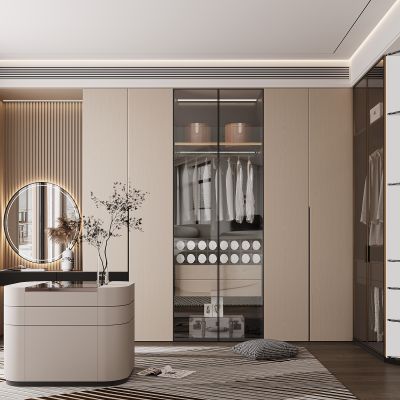 现代衣柜 梳妆台 现代衣帽间衣柜 服饰包包 衣服 箱包